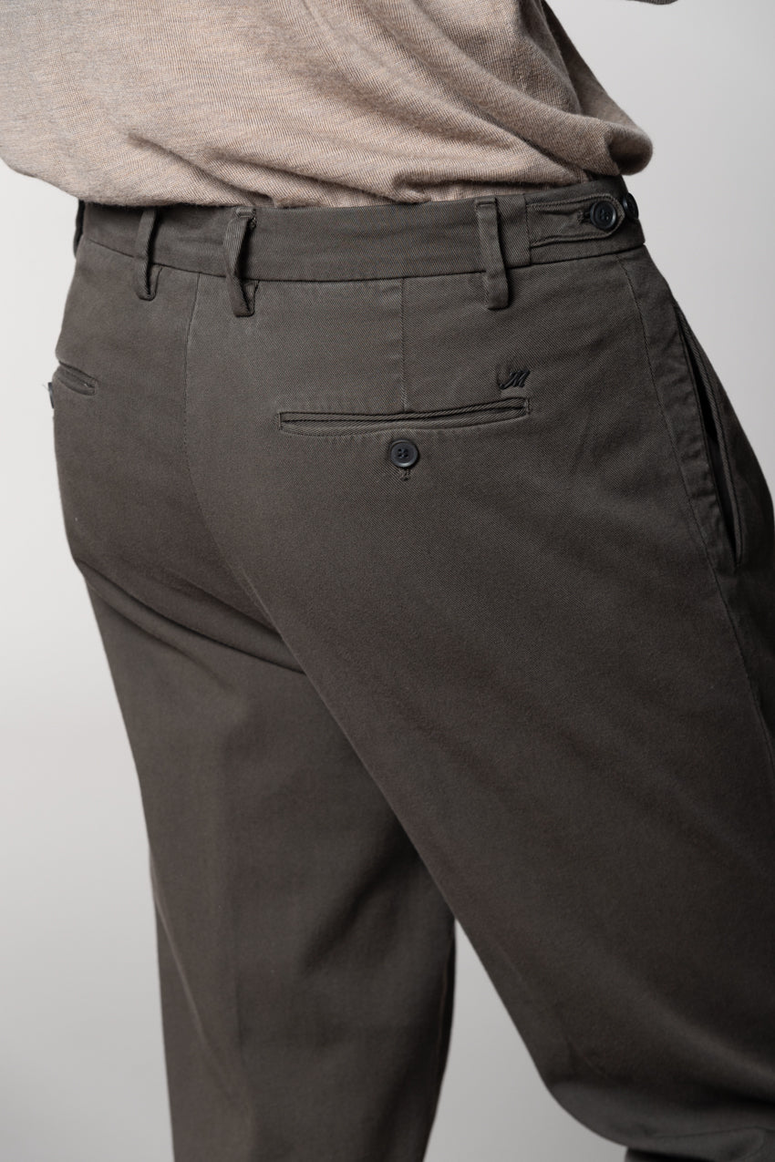 Don Johnson 2 Pinces pantalone chino uomo in bull carrot fit