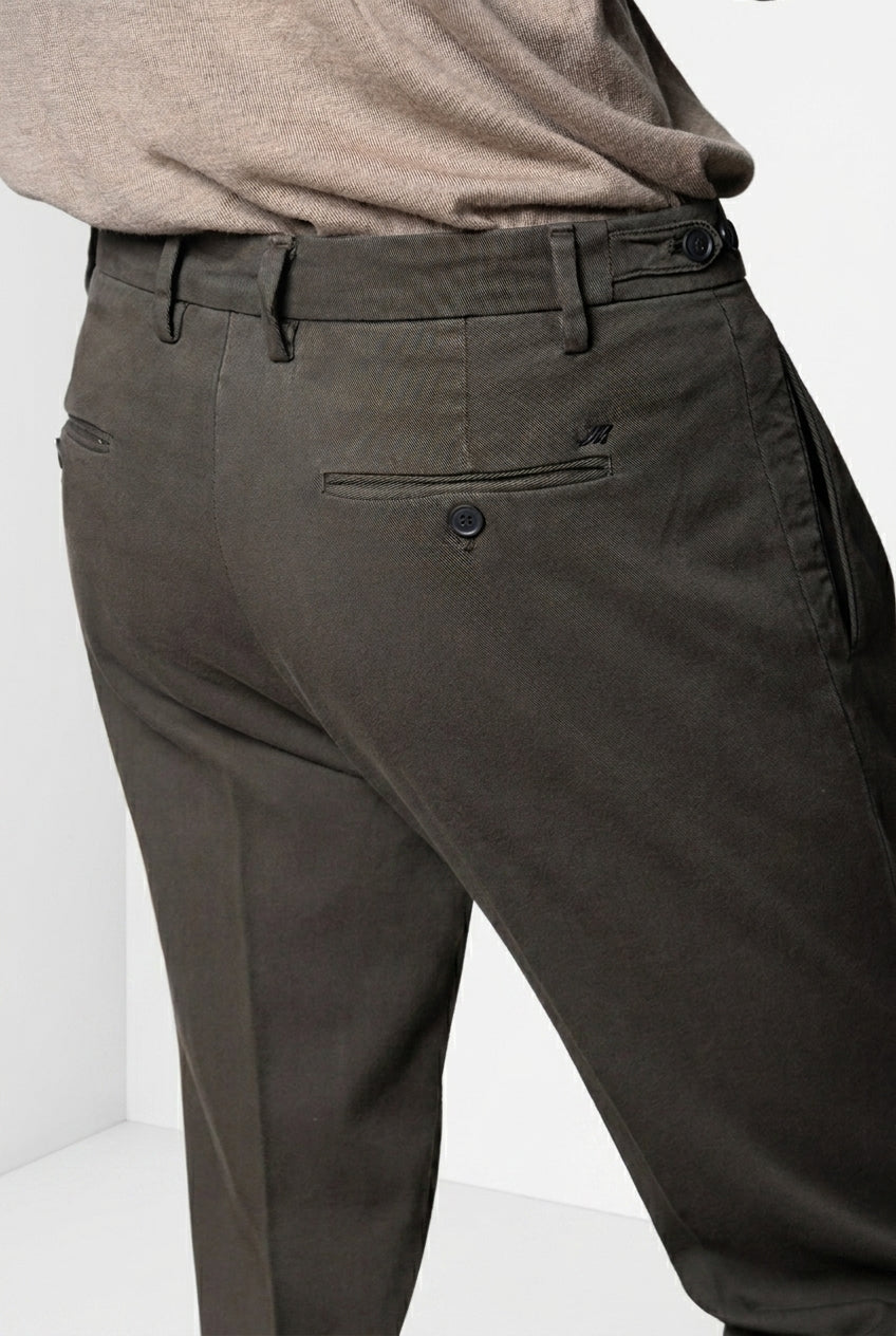 Don Johnson 2 Pinces pantalón chino de hombre en bull carrot fit