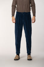 Don Johnson 2 Pinces pantalone chino uomo in velluto 500 righe carrot fit