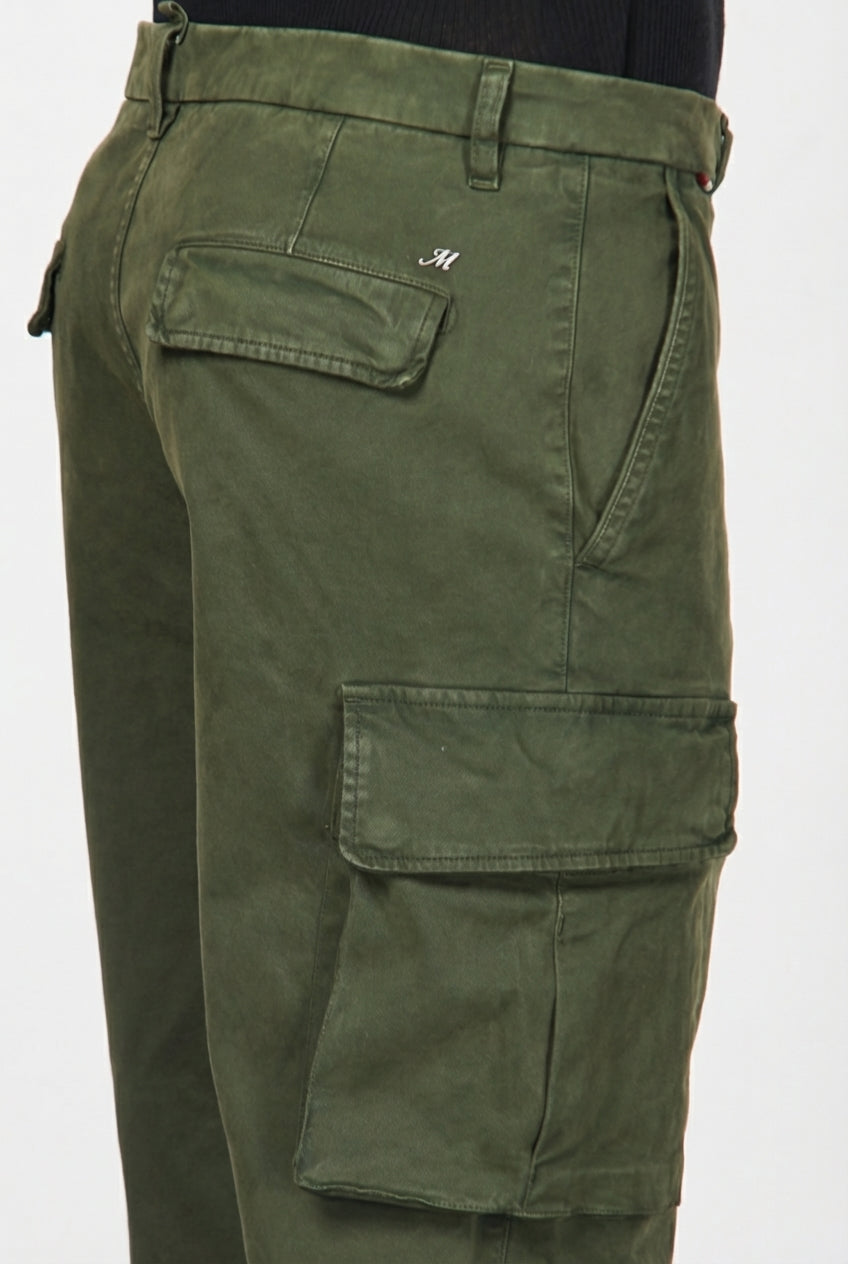 Chile pantalón cargo de hombre en gabardina carrot fit