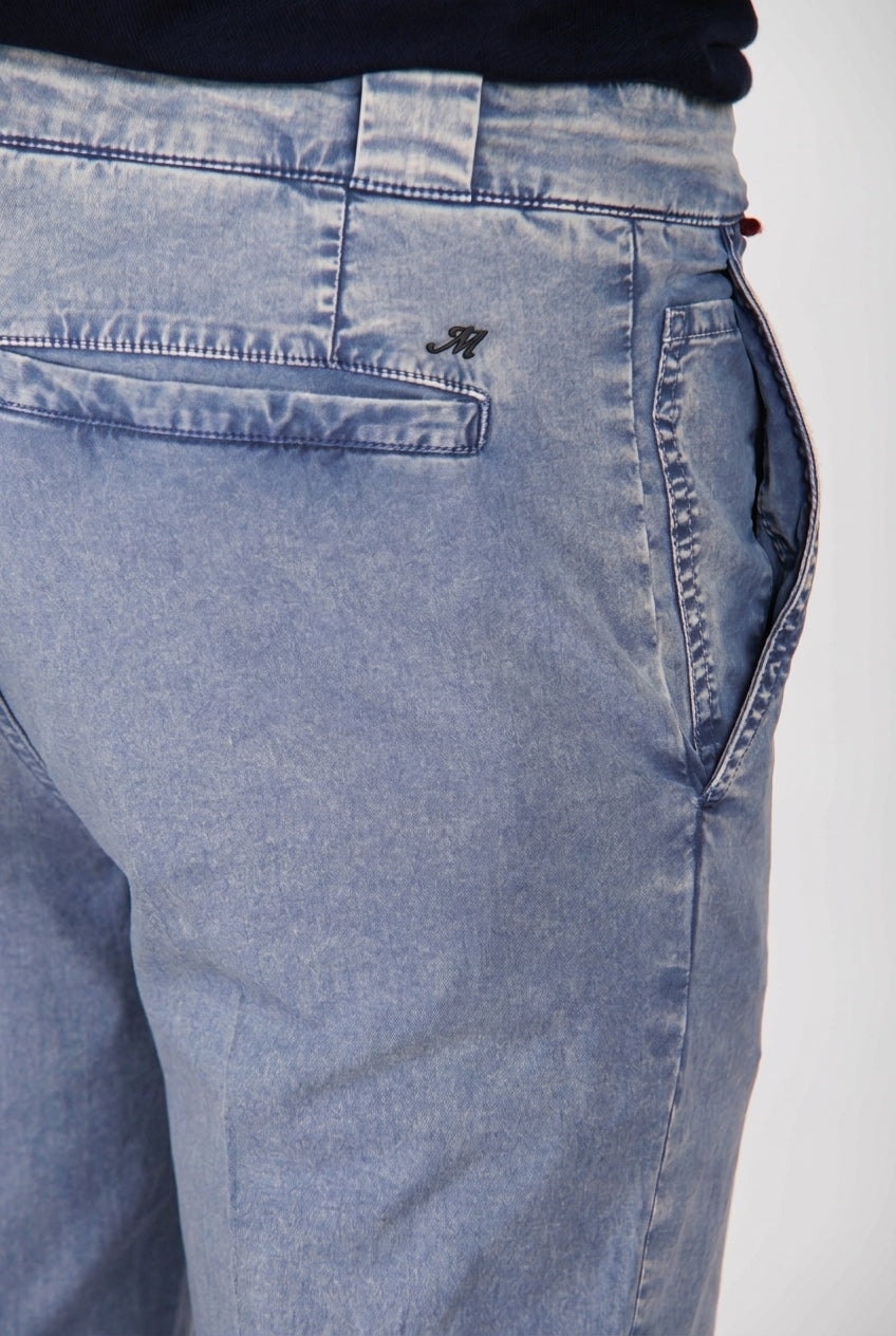 Madison M74 pantalón chino hombre en twill ligero stretch carrot fit