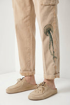 Chile M74 pantalón cargo hombre en panama flameado relaxed fit ①