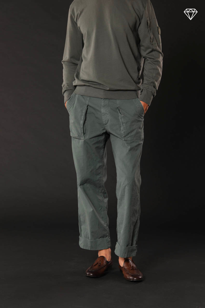 San Luis M74 men's cargo pants in Oxford canvas logo edition relaxed fit ①