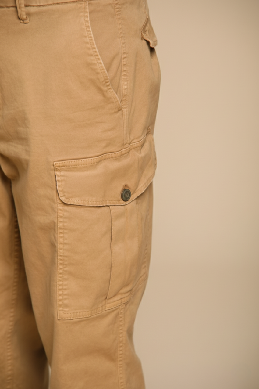 San Juan M74 pantalón cargo de hombre en gabardina relaxed fit
