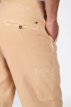 Denver M74 pantalone cargo uomo in panama fiammata relaxed fit ①