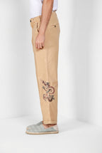 Denver M74 pantalone cargo uomo in panama fiammata relaxed fit ①