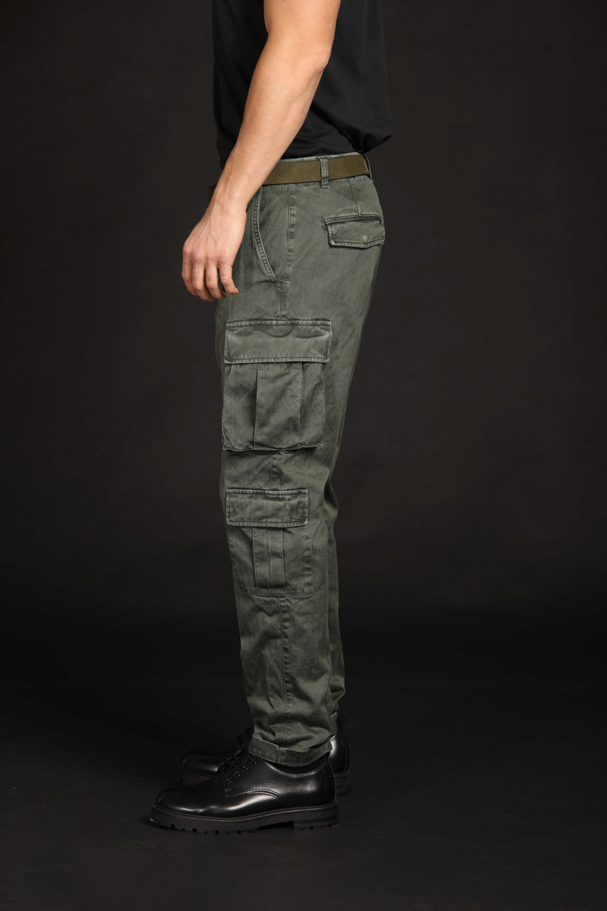 immagine 5 di pantalone cargo uomo modello Bahamas in verde fit relaxed di Mason's