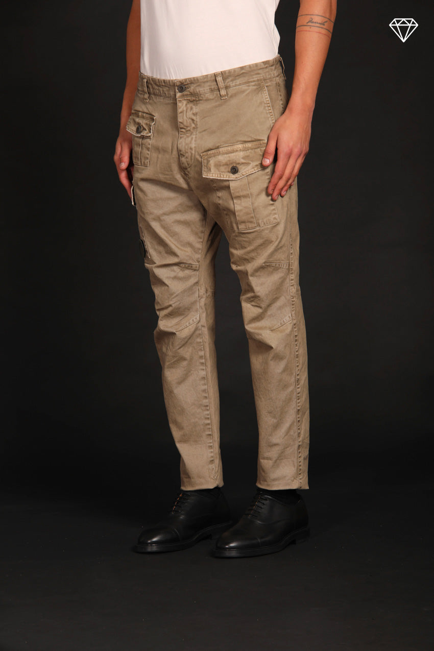 George Coolpocket men's gabardine cargo pants Logo Limited Edition carrot fit ①