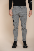 George Coolpocket pantalone cargo uomo in gabardina logo edition carrot fit ①