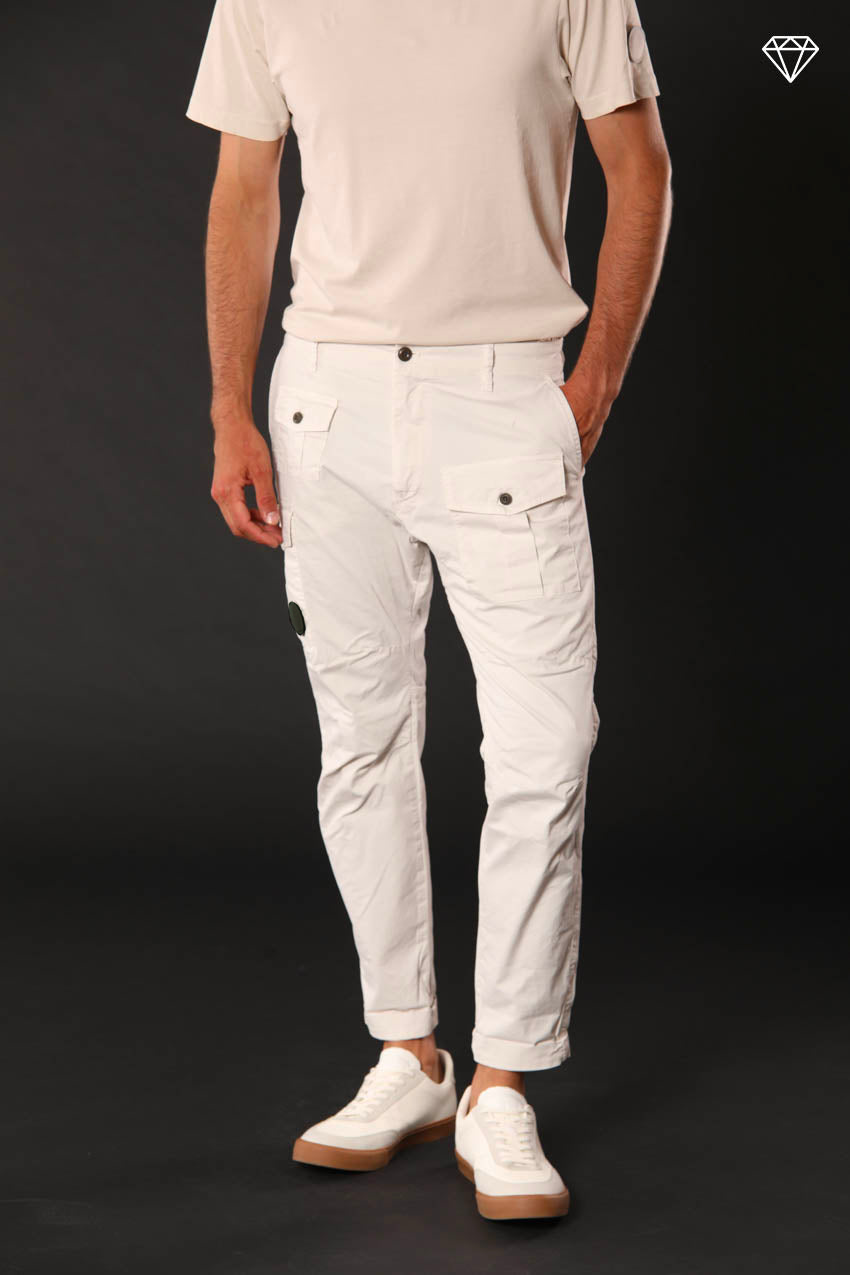 George Coolpocket men's cargo pants in lightweight pima cotton logo edition carrot fit ①