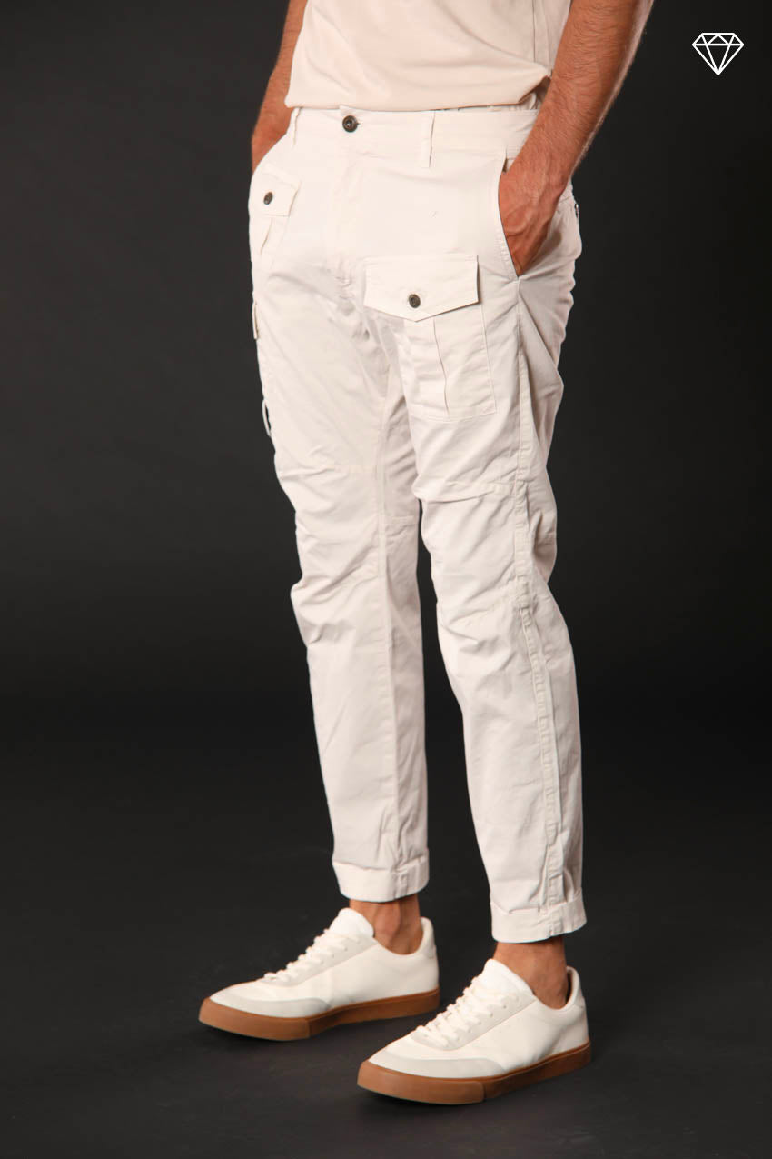 George Coolpocket men's cargo pants in lightweight pima cotton ltd carrot fit ①