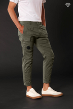 George Coolpocket men's cargo pants in lightweight pima cotton logo edition carrot fit ①