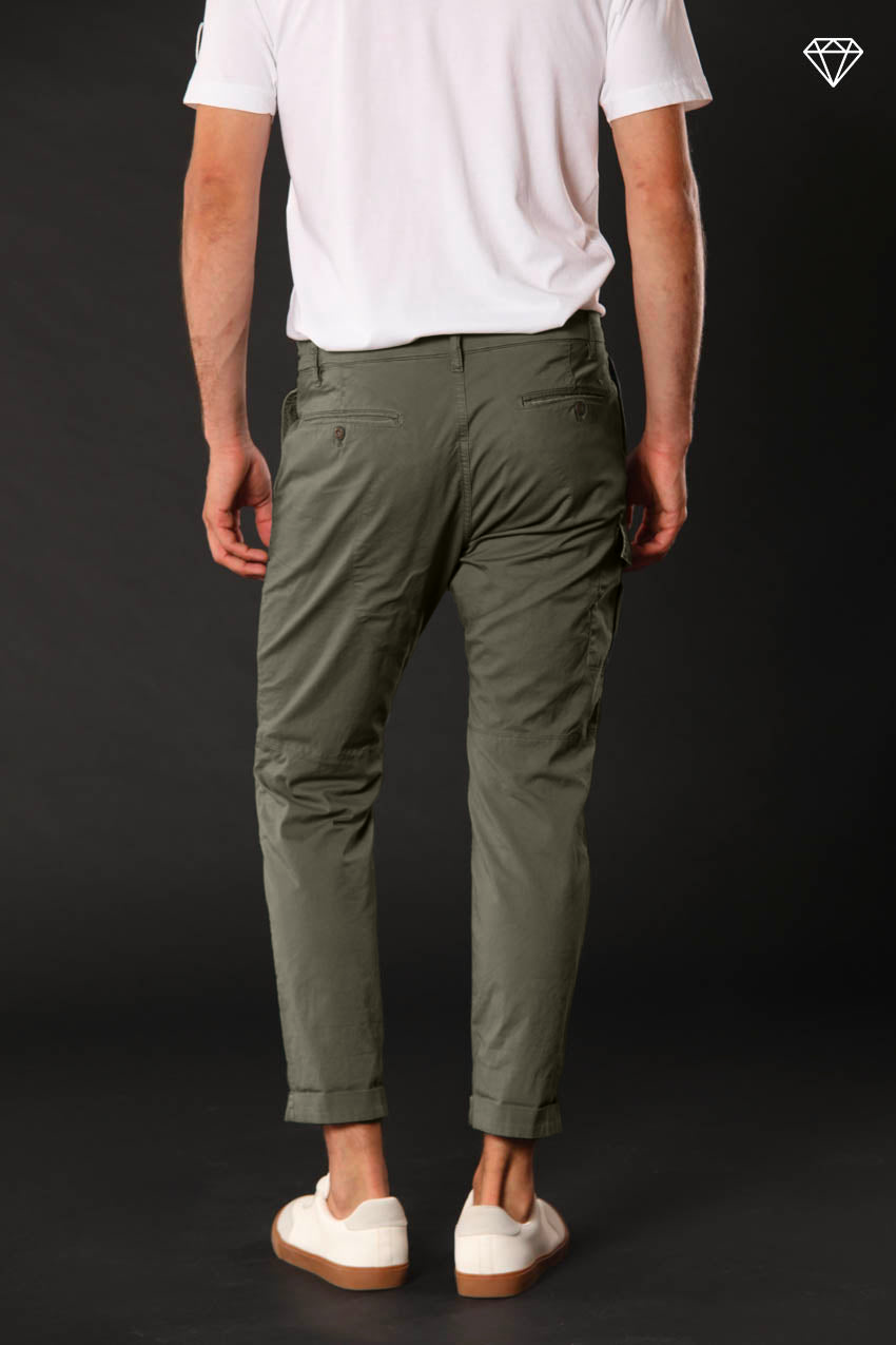 George Coolpocket men's cargo pants in lightweight pima cotton logo edition carrot fit ①