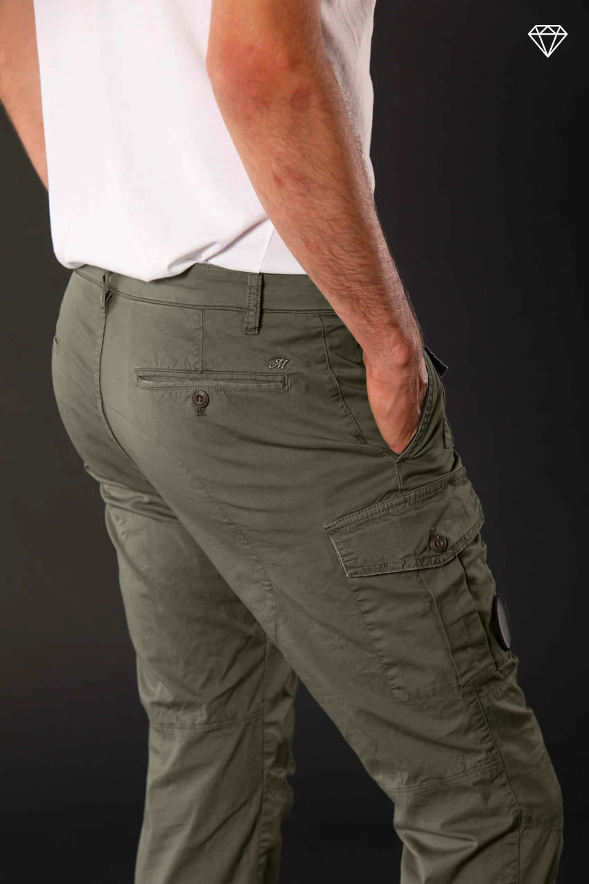 George Coolpocket men's cargo pants in lightweight pima cotton logo edition carrot fit ①