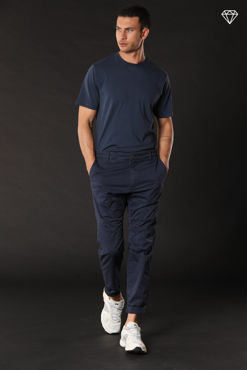 John Coolkhinos men's chino pants in stretch satin logo edition carrot fit ①