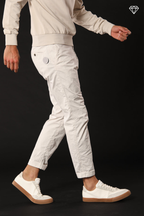 John Coolkhinos men's chino pants in stretch satin logo edition carrot fit ①