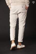 John Coolkhinos men's chino pants in stretch satin logo edition carrot fit ①