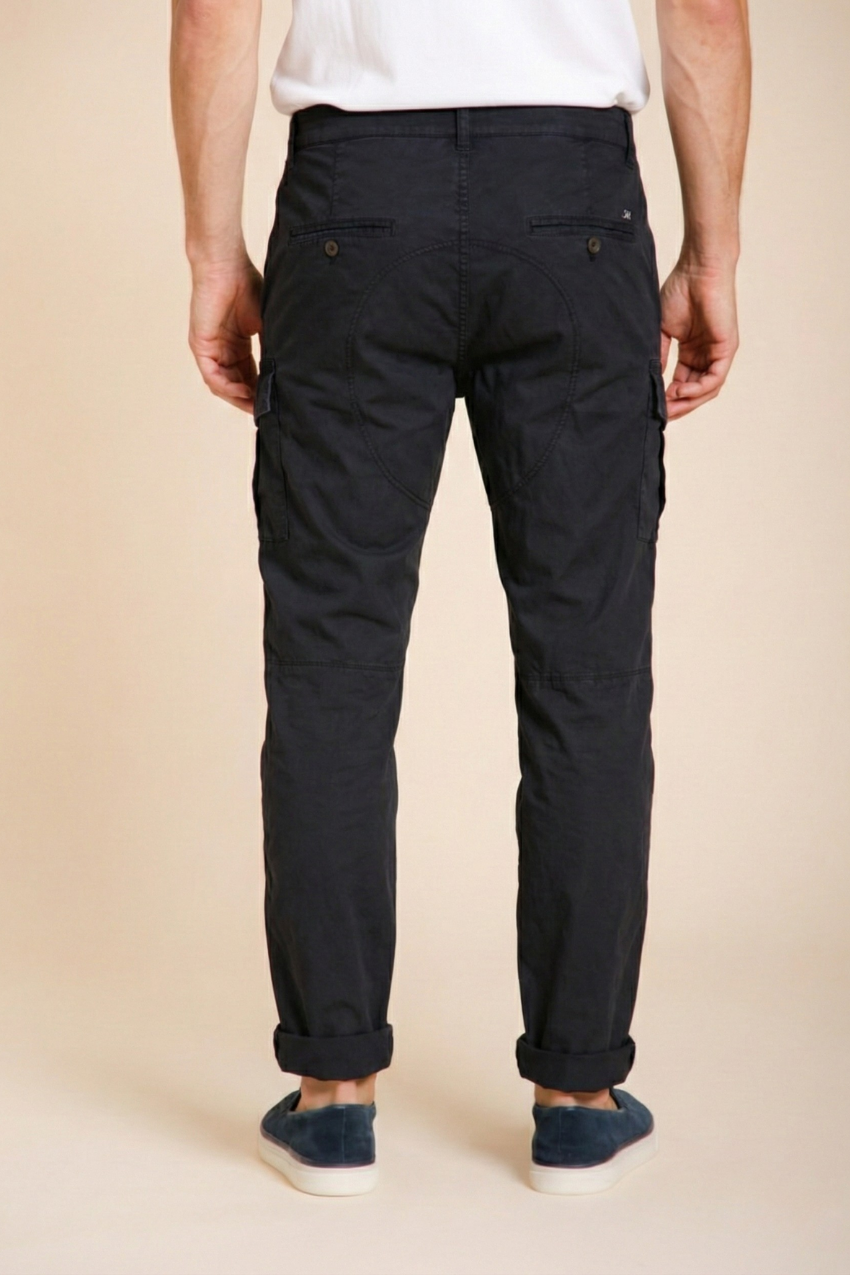 George Coolpocket pantalón cargo hombre en twill ligero stretch Logo Edition carrot fit ①