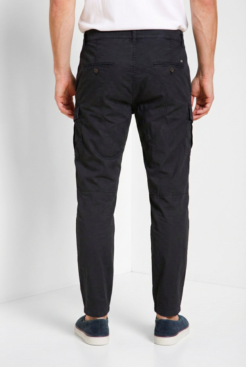 George Coolpocket men's cargo pants in lightweight stretch twill Logo Edition carrot fit ①