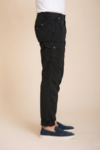 George Coolpocket pantalón cargo hombre en twill ligero stretch Logo Edition carrot fit ①