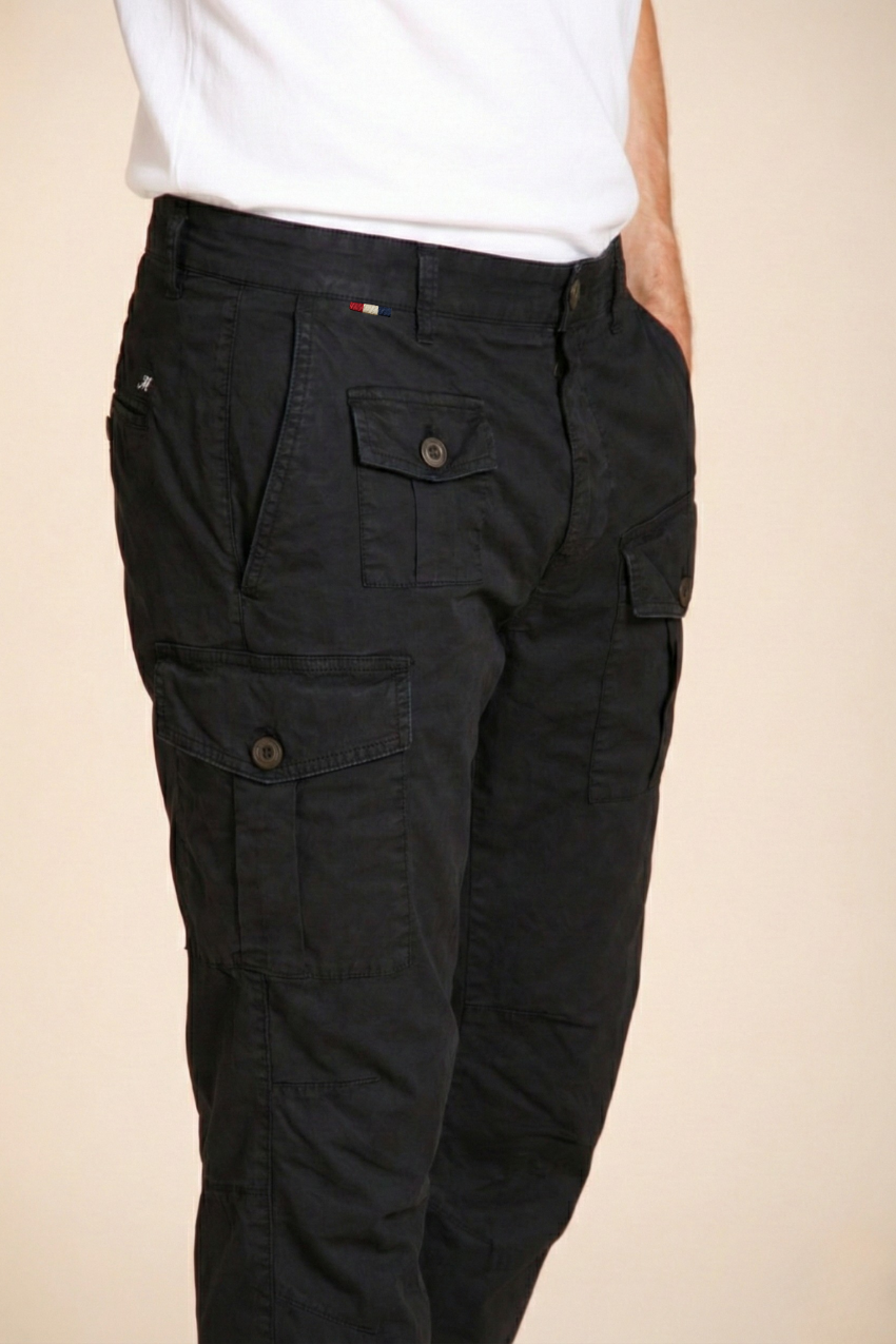 George Coolpocket pantalón cargo hombre en twill ligero stretch Logo Edition carrot fit ①