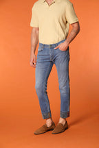 Harris 5 Tasche pantalone uomo denim con stampa interna mimetica slim fit