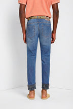 Harris men's 5-pocket pants in camouflage print denim slim fit