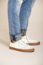 Harris pantalone 5 tasche uomo in denim lavaggio chiaro stampa Hawaii slim fit