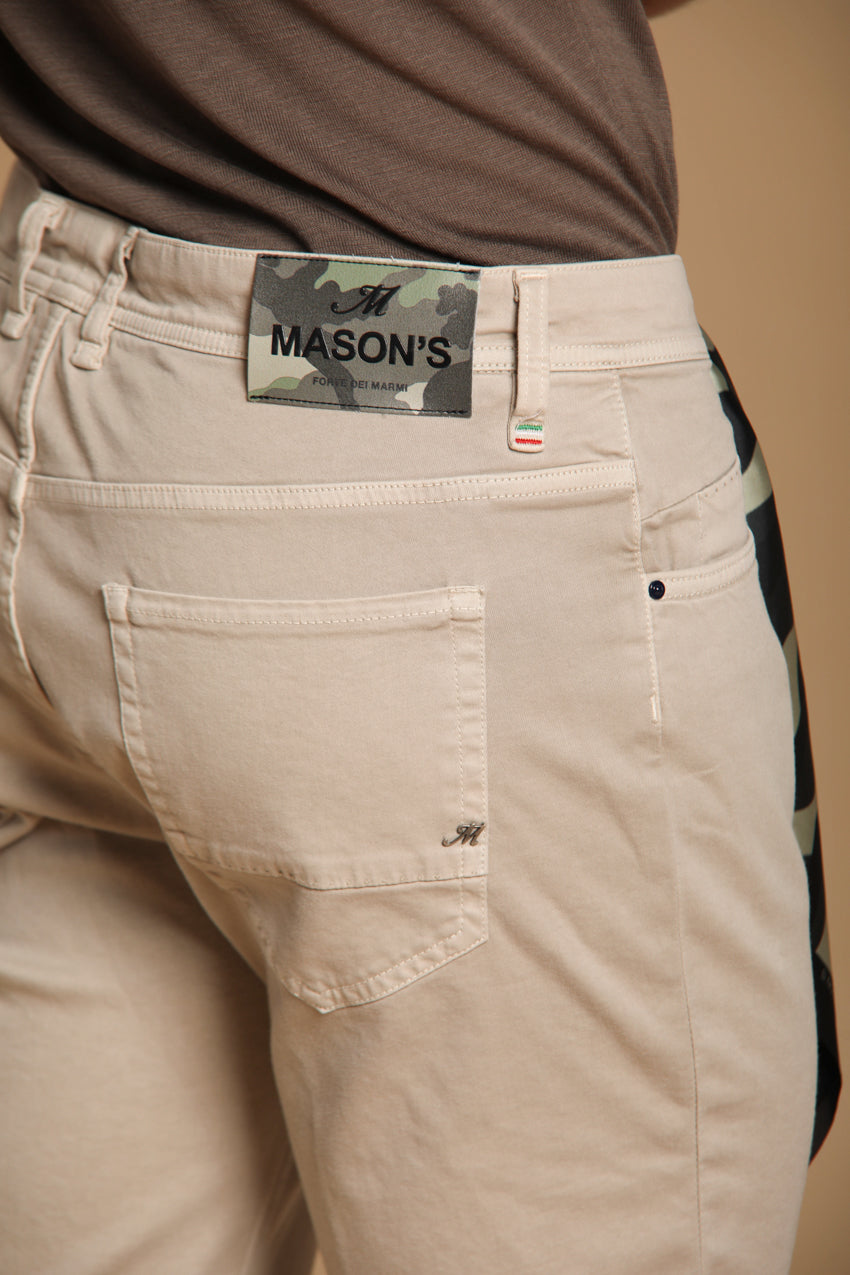 Harris 5 tasche pantalone uomo in gabardina con fantasia camouflage slim fit