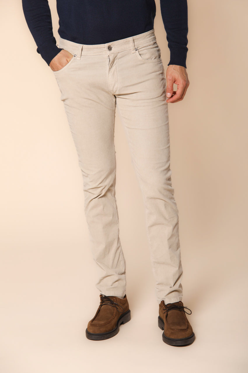 Harris pantalone 5 tasche uomo in velluto 1000 righe slim fit