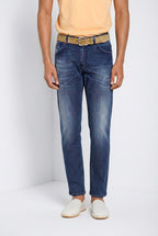 Harris pantalon 5 poches homme en denim avec imprimé Hawaii regular fit