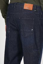 Harris pantalón 5 bolsillos de hombre en tecno denim stretch carrot fit
