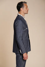 Summer blazer chaqueta hombre cruzado en denim