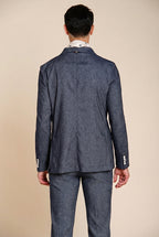 Summer blazer chaqueta hombre cruzado en denim