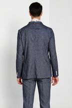 Summer men's Jacket blazer double-breasted in denim