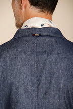 Summer blazer chaqueta hombre cruzado en denim