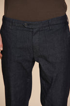 Foto 3 New York pantalone chino uomo in denim stretch regular fit