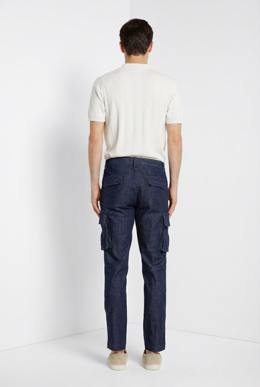 Chile pantalon cargo homme en denim regular fit