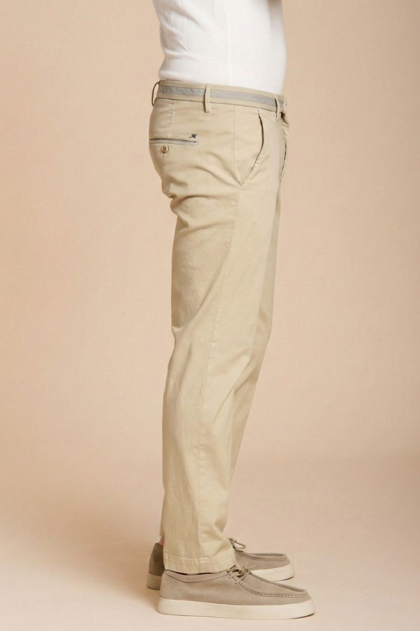 Torino University pantalón chino hombre de satén stretch slim fit