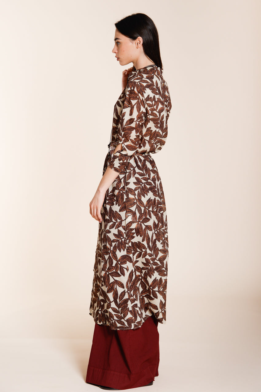 Nicole Dress women's dress in cotton muslin with ramage print