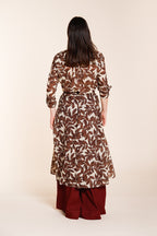 Nicole Dress women's dress in cotton muslin with ramage print