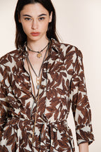 Nicole Dress women's dress in cotton muslin with ramage print