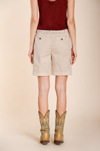 Chile bermuda cargo mujer en twill ligero stretch slim fit