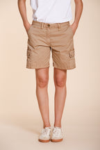 Chile bermuda cargo femme en twill léger stretch slim fit