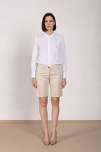 New York bermuda chino mujer de satén stretch slim fit