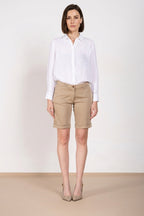 New York bermuda chino mujer de raso stretch slim fit