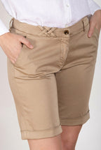 New York bermuda chino mujer de raso stretch slim fit