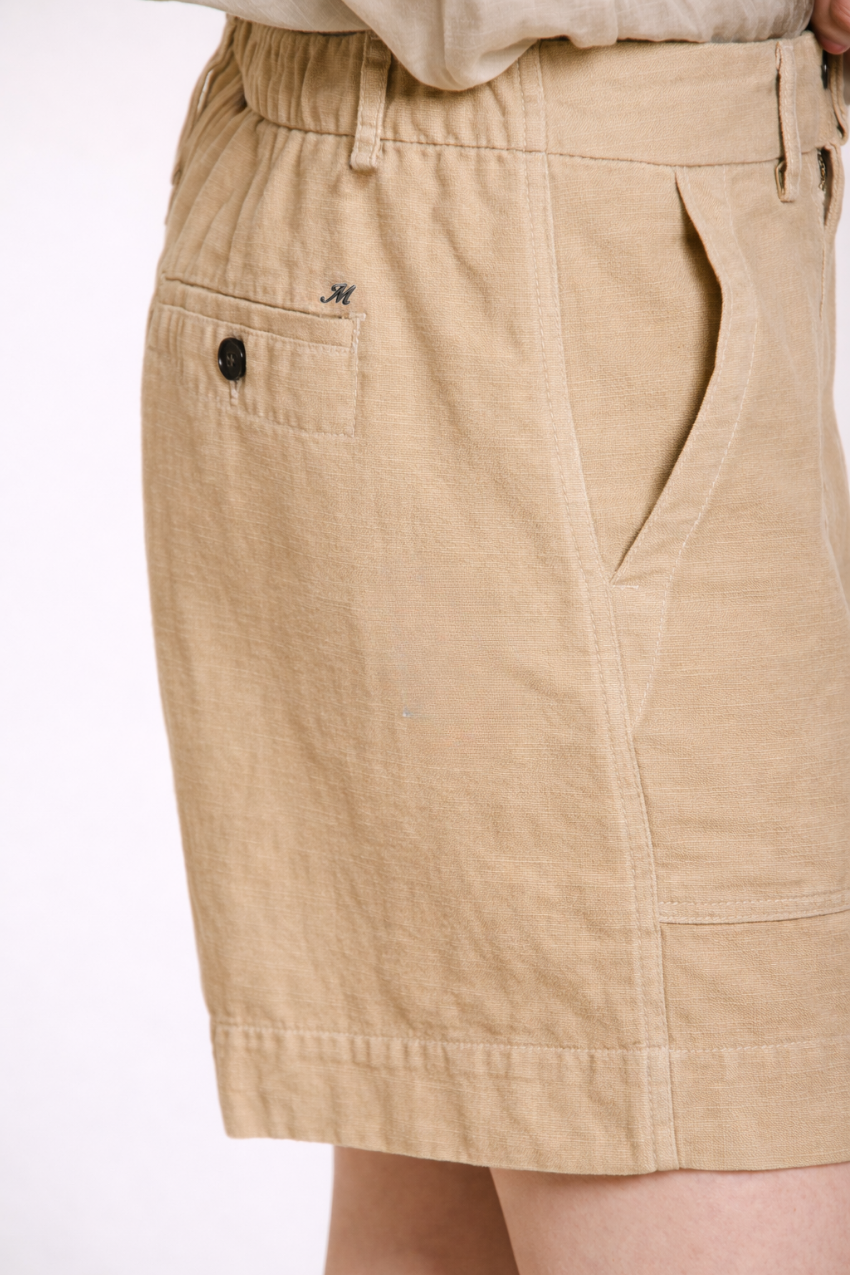 Dallas bermuda cargo femme en coton flammé relaxed fit