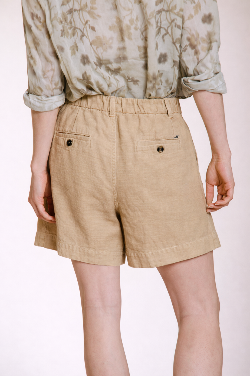 Dallas bermuda cargo femme en coton flammé relaxed fit