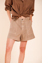 Dallas Damen Cargo Bermuda aus Flammgarn-Baumwolle relaxed fit